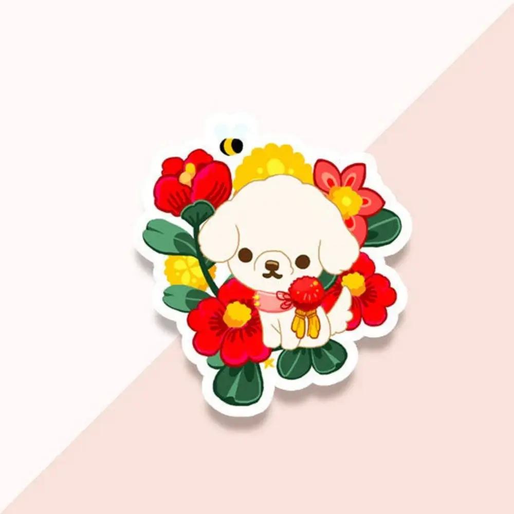 Stickers, Art & School, Thousand Skies, Vinyl, Transparent, Maltipoo Poodle Bloom, 837058